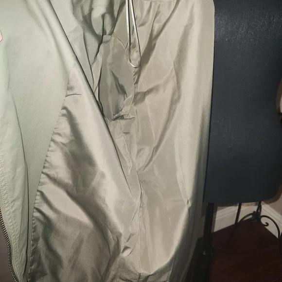 NWOT Zara Basics Outerwear Olive Green‎ Trench Coat - Picture 5 of 6